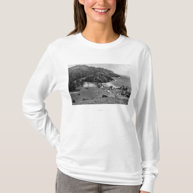 Camiseta Carretera de la costa de Oregon el al frente de (Anverso)