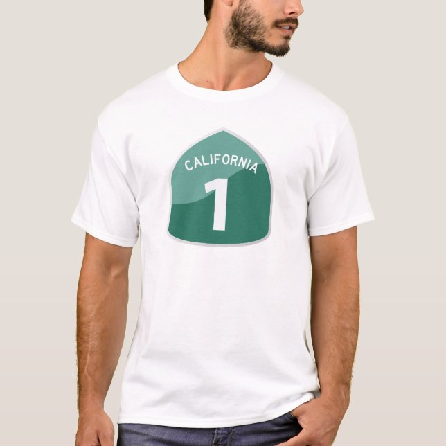 Camiseta Carretera de la Costa del Pacífico de la ruta 1 (Anverso)
