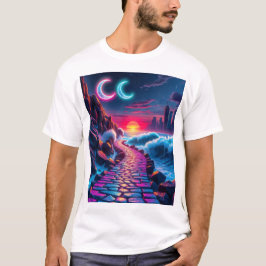 Camiseta Carretera de la línea aérea de la ciudad de Neon y