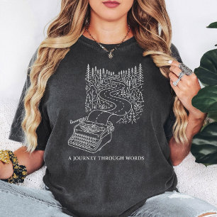 Camiseta Carretera de máquina de escribir Bosque de arte es