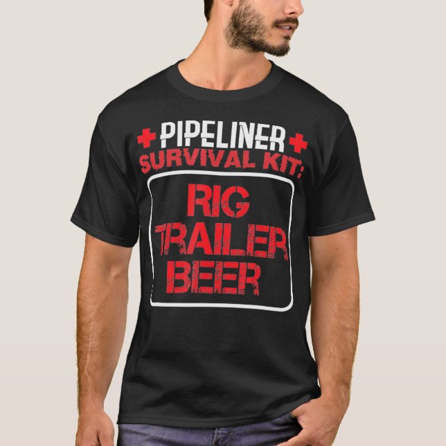 Camiseta Carretera de remolque de remolque de oleoducto de  (Anverso)