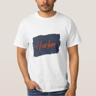 Camiseta Carretera de tipografía roja manuscrita Harlem
