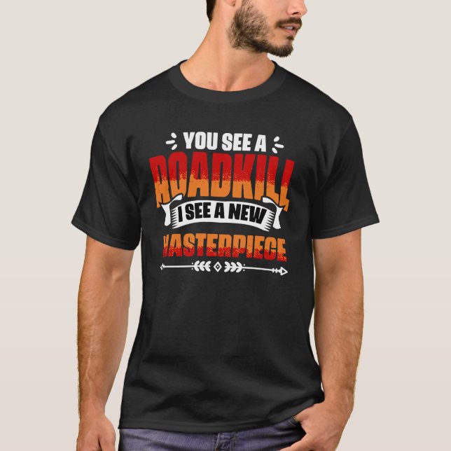 Camiseta Carretera divertida mata a maestra Taxidermy Chist (Anverso)