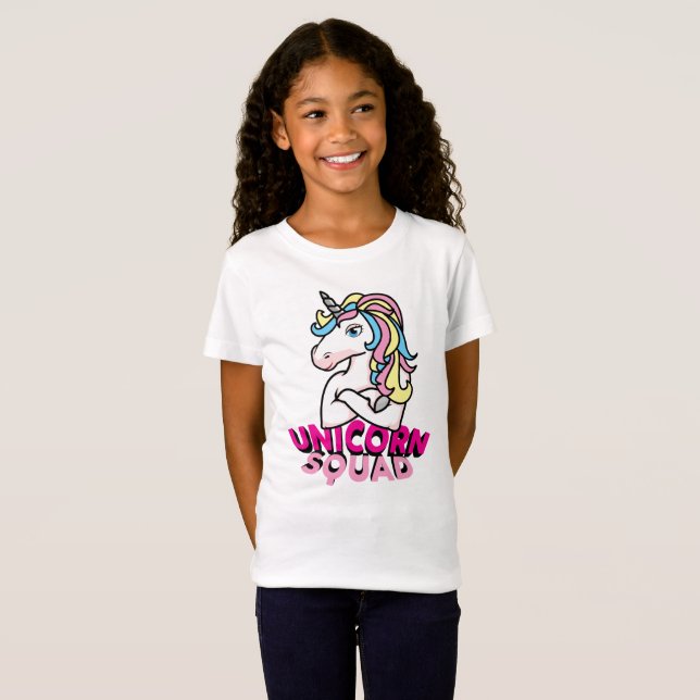 Camiseta Carretera Escuadrón Chica de Unicorn (Anverso completo)