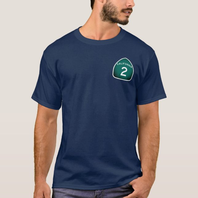 Camiseta Carretera estatal 2 de California (Anverso)