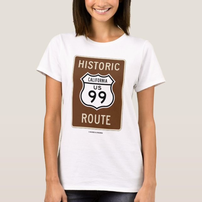 Camiseta Carretera histórica 99 (California) de los