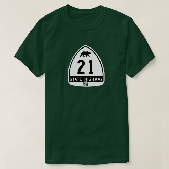 Camiseta Carretera histórica de California 21 (Diseño del anverso)