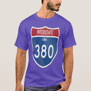 Camiseta Carretera Interestatal 380 Iowa I380 Sobredimensio