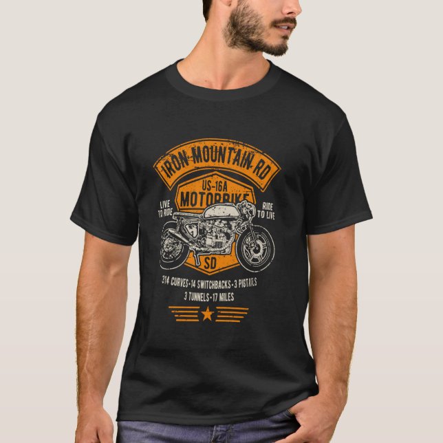 Camiseta Carretera Iron Mountain Road US-16A Motorcycle Sou (Anverso)