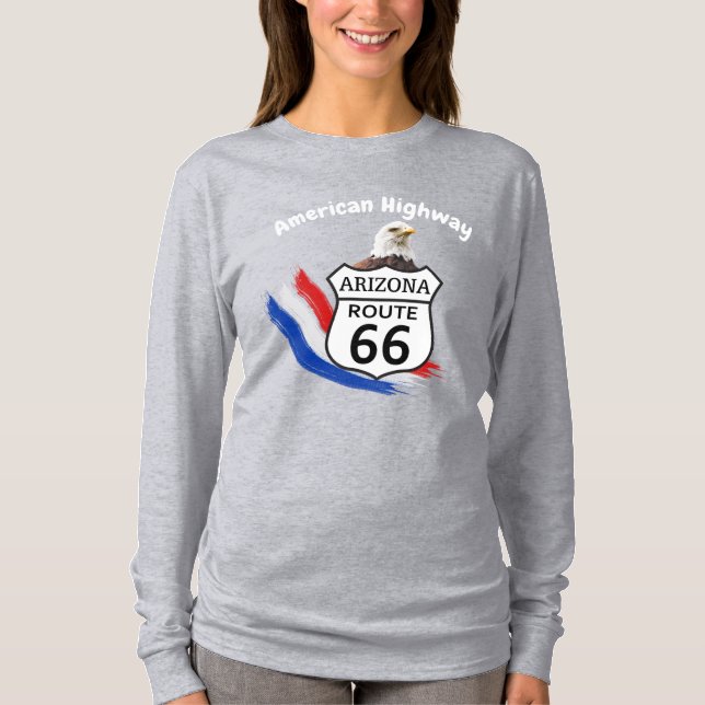 Camiseta Carretera Norteamericana Ruta 66 de Arizona (Anverso)