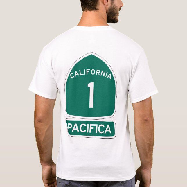 Camiseta Carretera PCH - Pacifica de la Costa del Pacífico (Reverso)