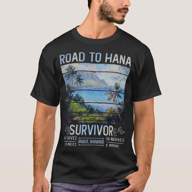 Camiseta Carretera Rjc A Maui Hawaii Adventu Sobreviviente  (Anverso)