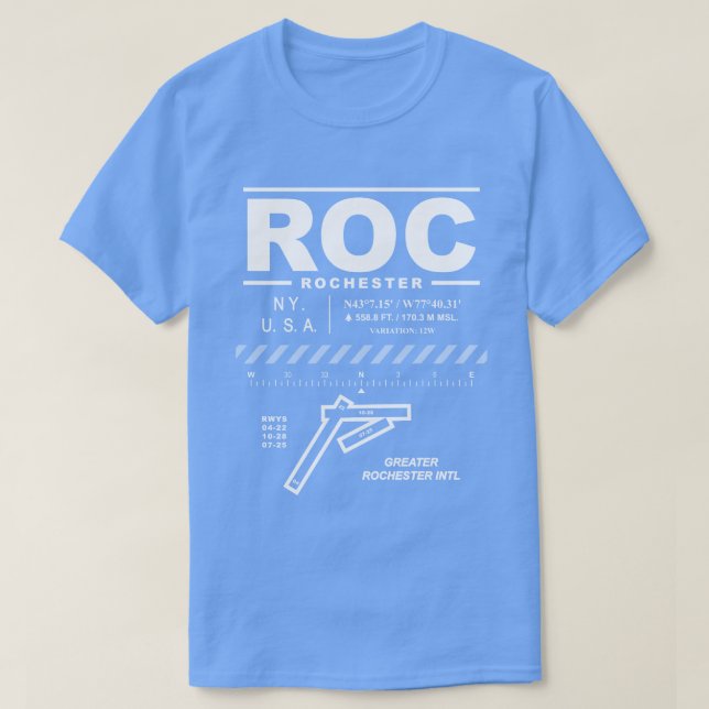 Camiseta Carretera ROC T-Shirt del Aeropuerto Internacional (Diseño del anverso)