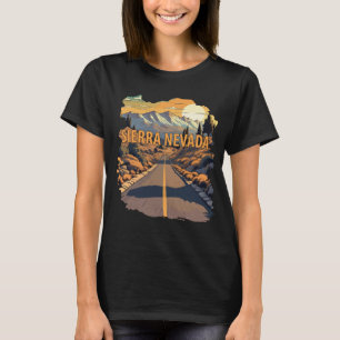 Camiseta Carretera Sierra Nevada Retro Naranja Viaje