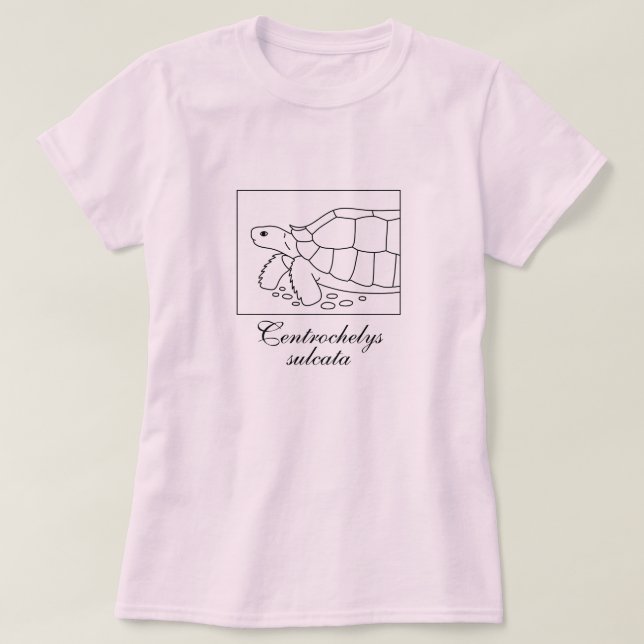 Camiseta Carretera Sulcata Tortoise (caja, negro) (Diseño del anverso)