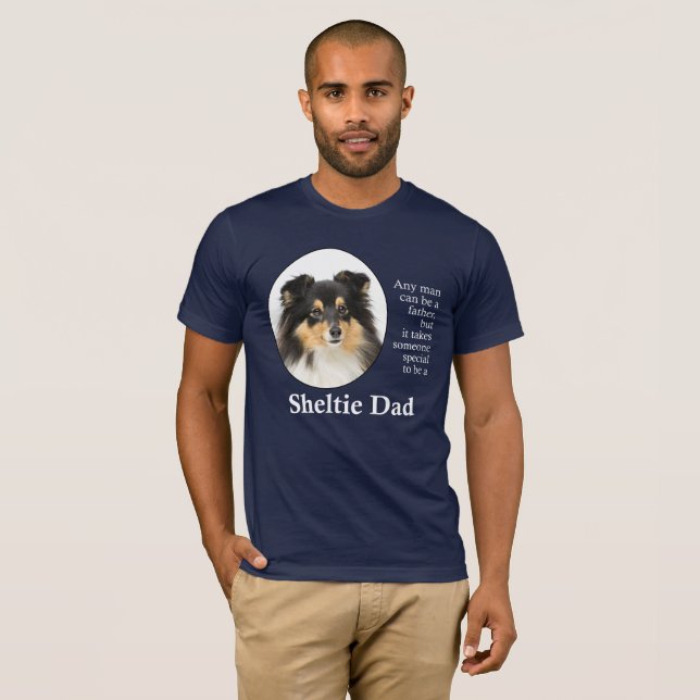 Camiseta Carretera Tri-Color Sheltie Dad (Anverso completo)