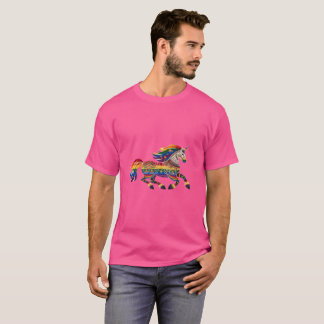 Camiseta Carretera Unicorn Prance Folk Print Unisex T-Shirt