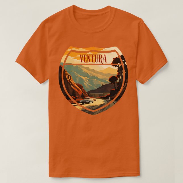 Camiseta Carretera Ventura California Scenic Road TShirt (Diseño del anverso)