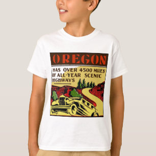 Camiseta Carreteras escénicas de Oregon del viaje