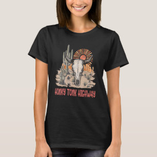 Camiseta Carreteras Honky Tonk Deerts Cactus Western Bull S