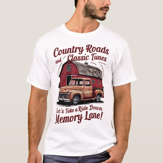 Camiseta Carreteras rurales y Tunes clásicos (Anverso)
