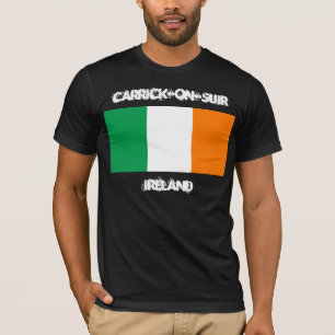 Camiseta Carrick-on-Suir, Irlanda con bandera irlandesa