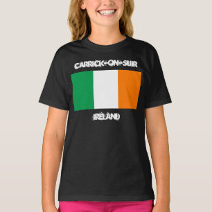 Camiseta Carrick-on-Suir, Irlanda con niños de la bandera i