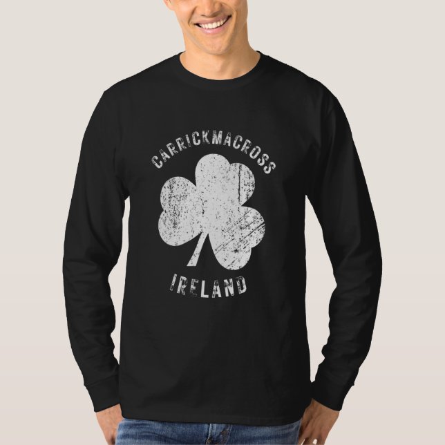 Camiseta Carrickmacross Monaghan Ireland Vintage Shamrock D (Anverso)