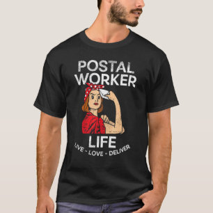 Camiseta Carrier de correo Retro Bandana Lady Postal Worker