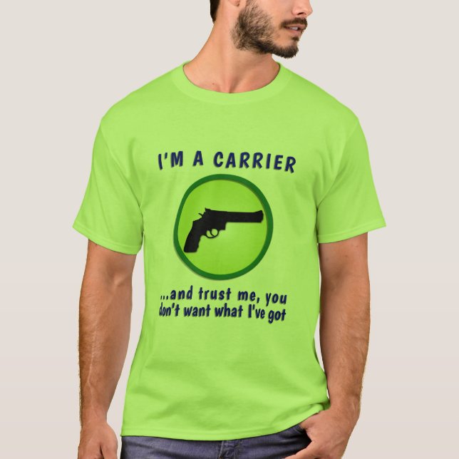 Camiseta Carrier oculto muy divertido (Anverso)
