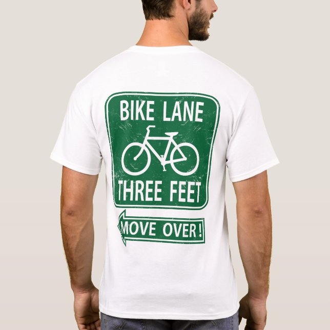 Camiseta ¡Carril de la bici 3 pies de movimiento encima! (Reverso)