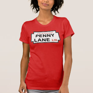 Camiseta Carril del penique, placa de calle, Liverpool,