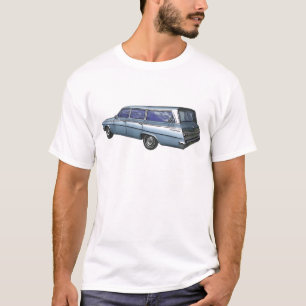 Camiseta Carro 1962 de estación de Chevrolet del azul