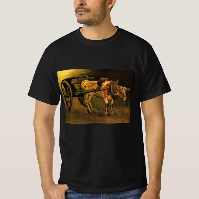Camiseta Carro con ox rojo y blanco de Vincent van Gogh (Anverso)