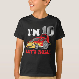 Camiseta Carro de 10 años de carrera, vamos a correr