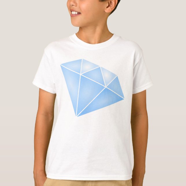 Camiseta Carro de brillantes diamantes azules (Anverso)