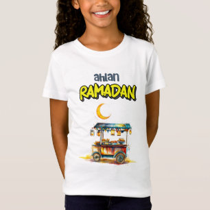 Camiseta Carro de comida callejero árabe de Ramadán con far