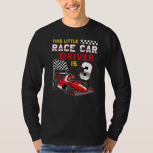 Camiseta Carro de fórmula de 3 años tercer cumpleaños 1