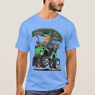 Camiseta Carro de Golf Divertido Dibujo Animado Coche de Go