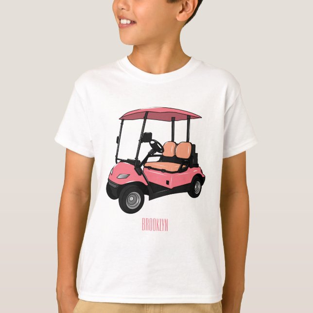 Camiseta Carro de golf / ilustracion personalizado de coche (Anverso)