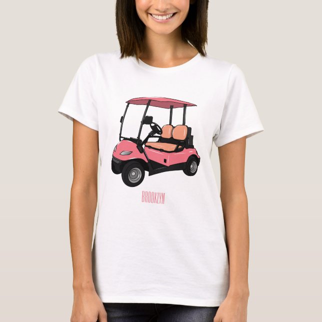 Camiseta Carro de golf / ilustracion personalizado de coche (Anverso)