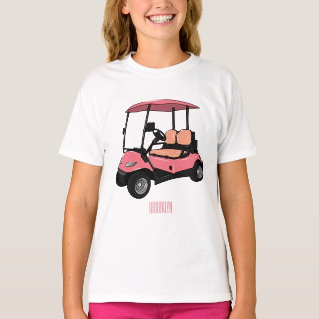 Camiseta Carro de golf / ilustracion personalizado de coche (Anverso)
