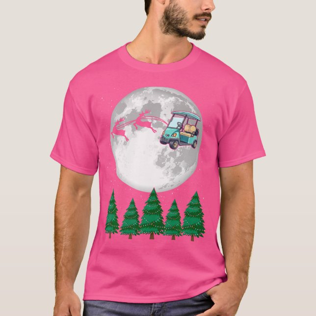 Camiseta Carro de golf Santa Navidades Sleigh Funny Golf Ca (Anverso)