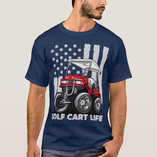 Camiseta Carro de golf Vida Graciosa Carro de golf con band (Anverso)