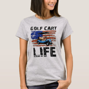 Camiseta Carro De Golf Vida Gracioso Carro De Golf Con    B