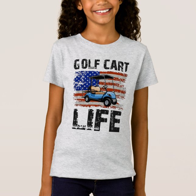 Camiseta Carro De Golf Vida Gracioso Carro De Golf Con Band (Anverso)