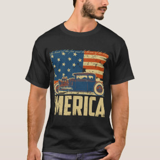 Camiseta Carro de la bandera norteamericana con Personaliza