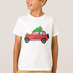Camiseta Carro de Navidades de conducción de Perro Fox Terr