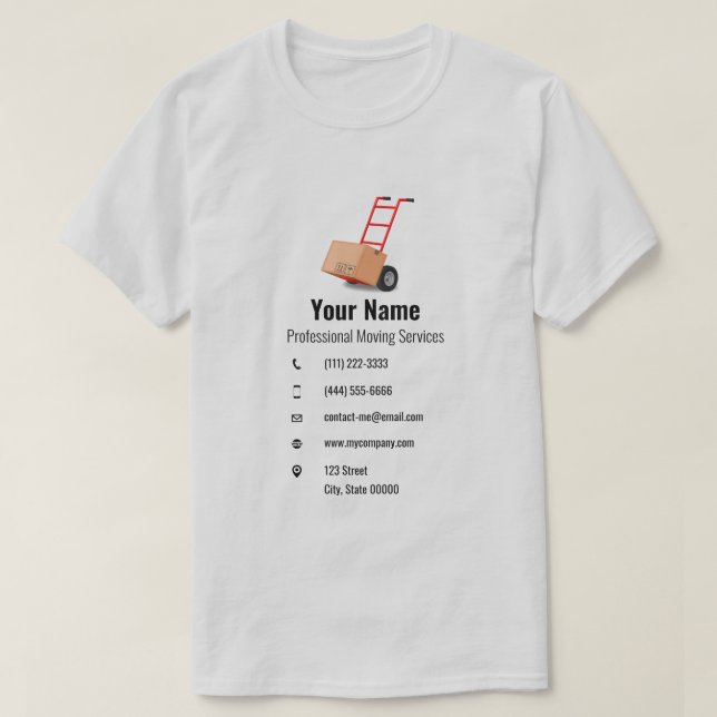Camiseta carro de servicios de movimiento de personalizable (Diseño del anverso)