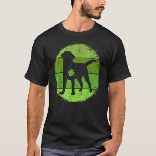 Camiseta Carro de Shamrock irlandés del Labrador Circular S